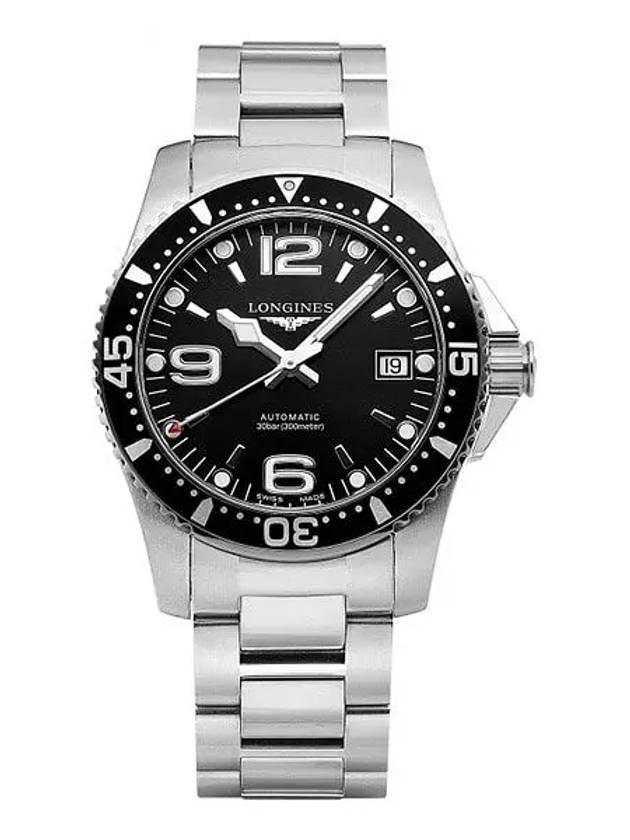 Hydro Conquest Automatic Black Dial Steel Watch Silver - LONGINES - BALAAN 3