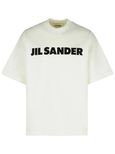 Men's Logo Cotton Short Sleeve T-Shirt White - JIL SANDER - BALAAN 2