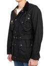 Men's International A7 Wax Slim Jacket Black - BARBOUR - BALAAN 6