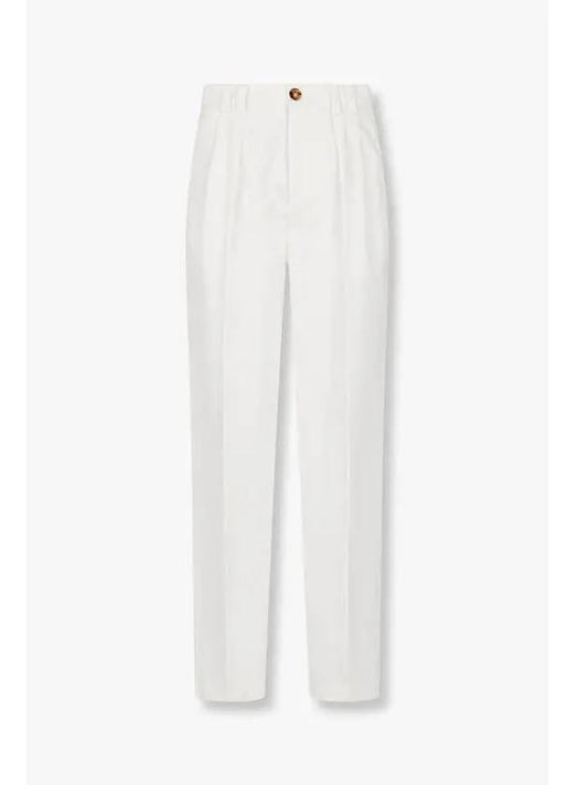 Men s Relaxed Pleated Denim Pants White - BRUNELLO CUCINELLI - BALAAN 1