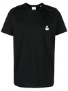 Zafferh Logo Cotton Short Sleeve T-Shirt Black - ISABEL MARANT - BALAAN 3