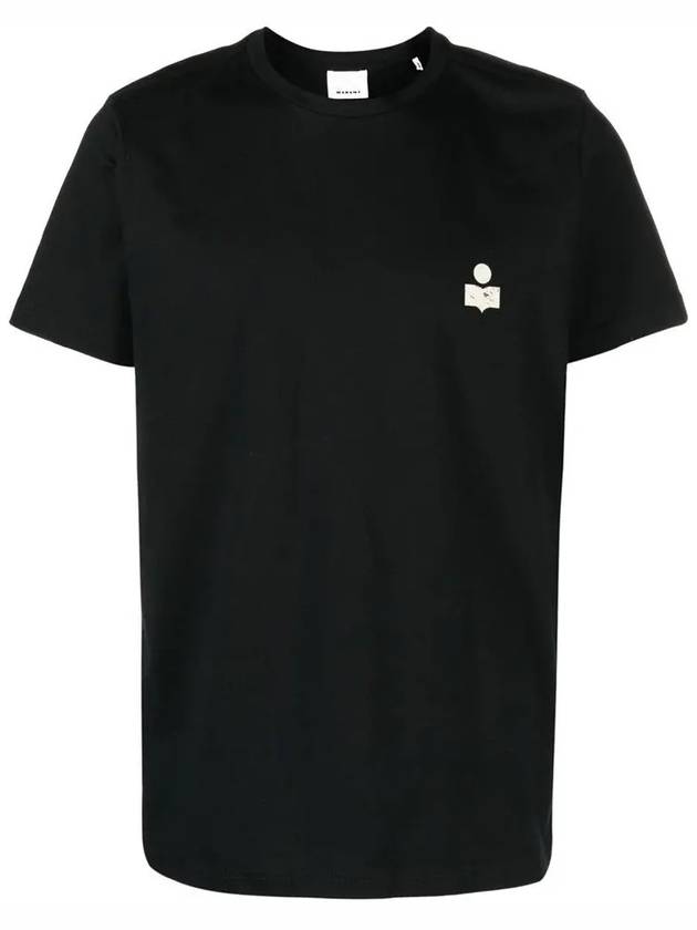 Zafferh Logo Cotton Short Sleeve T-Shirt Black - ISABEL MARANT - BALAAN 2