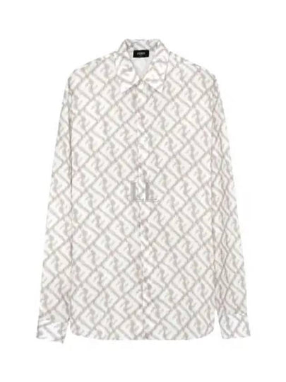 FF Linen Long Sleeve Shirt Rock - FENDI - BALAAN 2