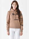 Women's Horseferry Logo Print Hoodie Beige - BURBERRY - BALAAN 3