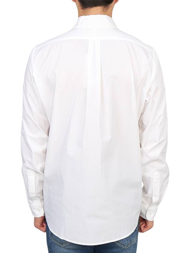 Boke Flower Casual Long Sleeve Shirt White - KENZO - BALAAN 5