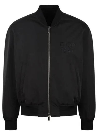 Logo Embroided Bomber Jacket Black - DIOR - BALAAN 2