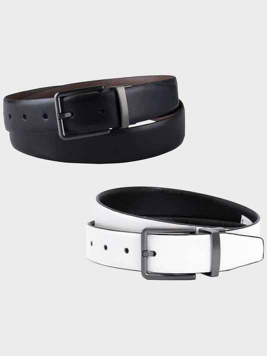 Logo double-sided leather belt - CALVIN KLEIN - BALAAN 1