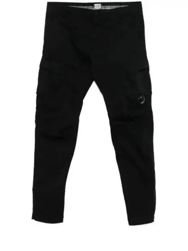 Stretch Sateen Ergonomic Cargo Pants Black - CP COMPANY - BALAAN 3