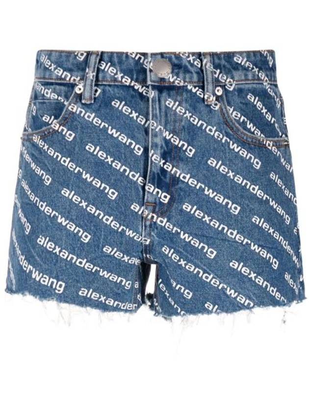 short pants 4DC1214897 094 460 DEEP BLUE WHITE - ALEXANDER WANG - BALAAN 1