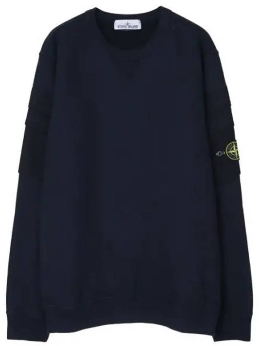 Sweatshirt Brushed cotton fleece double pocket crew neck regular fit - STONE ISLAND - BALAAN 1