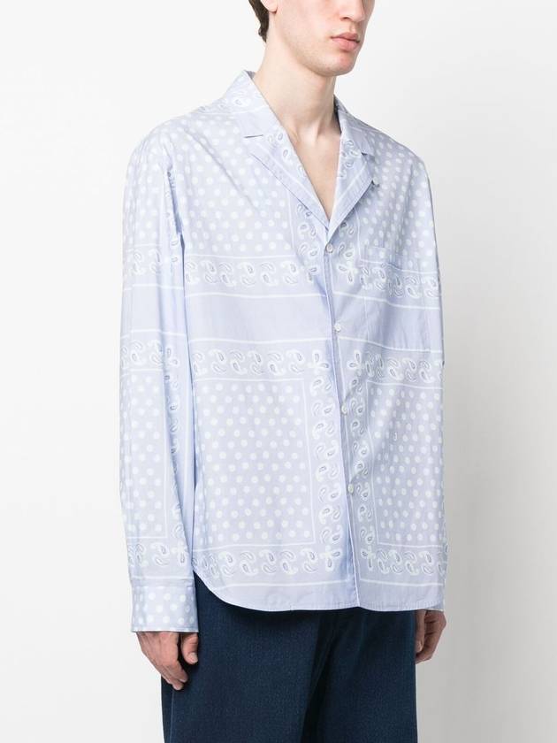 La Chemise Luis Paisley Print Long Sleeve Shirt Light Blue - JACQUEMUS - BALAAN 4