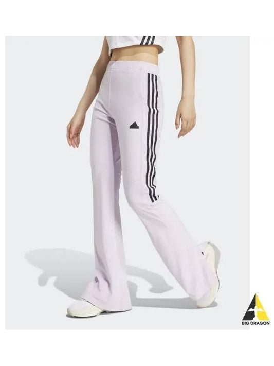 adidas T Ro Cut 3S Velor Flared Leggings Lavender IX9560 - ADIDAS - BALAAN 1