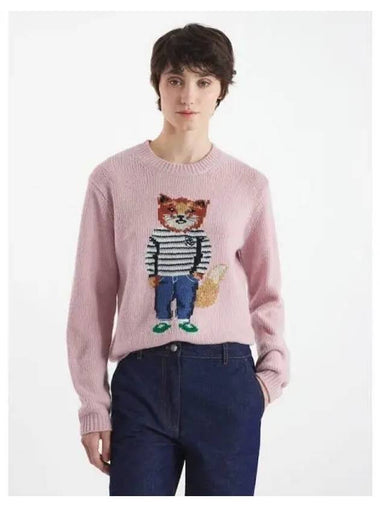 Women s Fox Sweatshirt Light Pink Domestic Product GM0024091212158 - MAISON KITSUNE - BALAAN 1