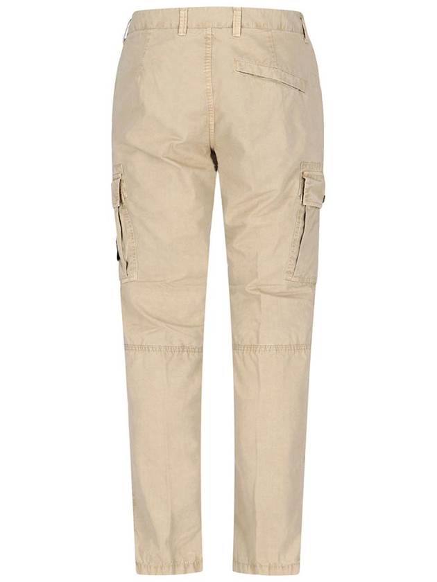 Men's Wappen Patch Slim Cargo Straight Pants Beige - STONE ISLAND - BALAAN 4