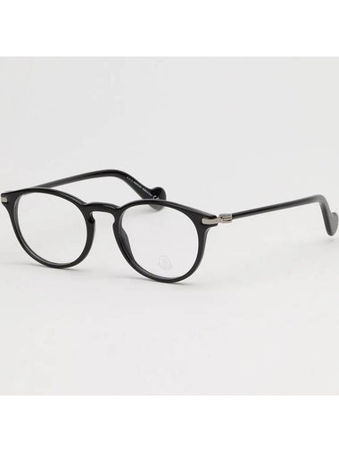 Glasses frame ML5044 001 black round horn frame - MONCLER - BALAAN 1