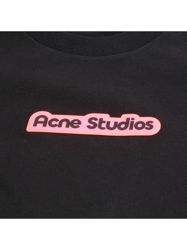 Logo Patch Short Sleeve T-Shirt Black - ACNE STUDIOS - BALAAN 4