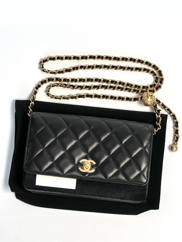 24K Classic Gold Ball WOC Black AP1450 Shoulder Bag - CHANEL - BALAAN 7