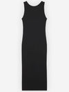 Baby Fox Ribbed Tank Long Dress Black - MAISON KITSUNE - BALAAN 3