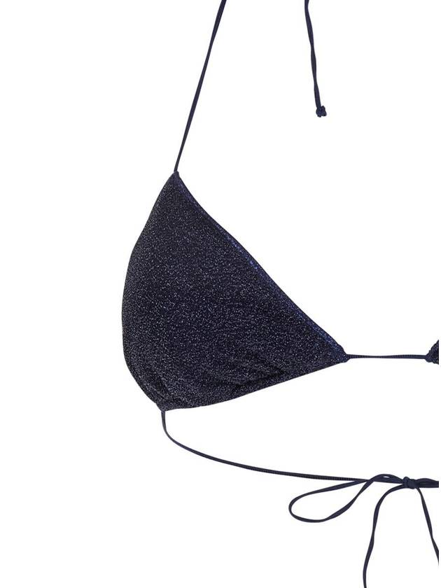 'Lumiere' Blue Bikini With Triangular Top And Tie Closure In Tech Fabric Woman - OSEREE - BALAAN 3