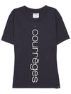 Women's Logo Cotton TShirt 423JTS006JS0110 9071 - COURREGES - BALAAN 1