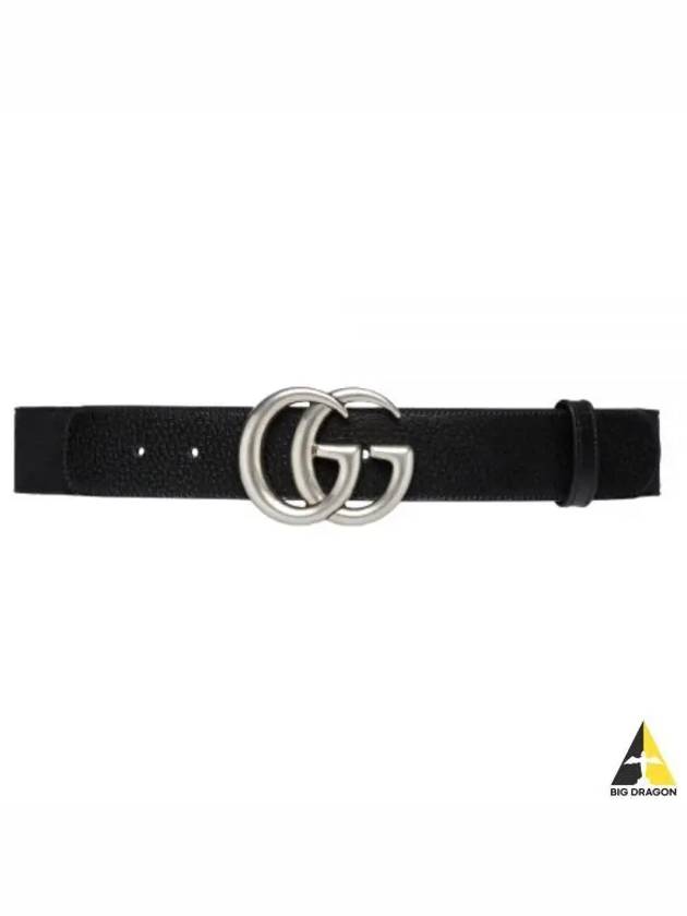 Maxi GG Marmont Logo Belt Black - GUCCI - BALAAN 2