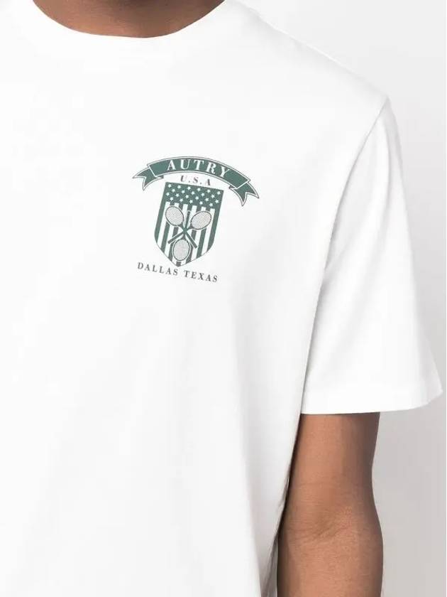 Tennis Club Badge Short Sleeve T-Shirt White - AUTRY - BALAAN 3