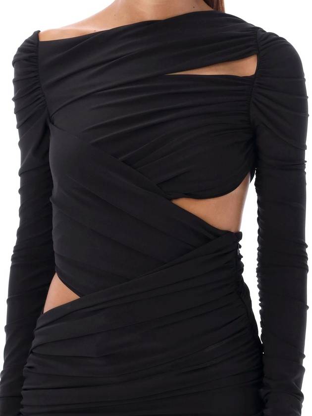 The Attico Cut Out Drap Mini Dress - THE ATTICO - BALAAN 3