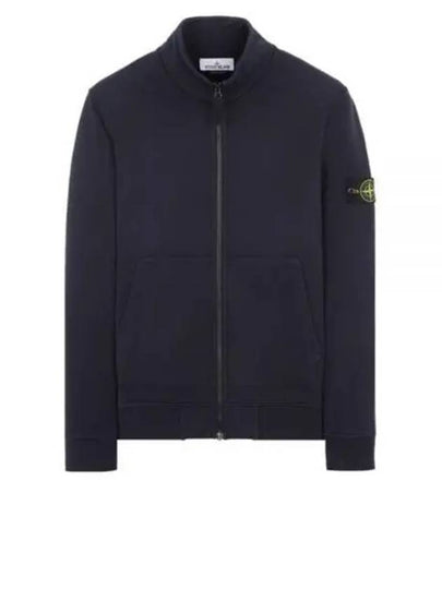 Wappen Patch Cotton Fleece Zip-up Jacket Navy - STONE ISLAND - BALAAN 2