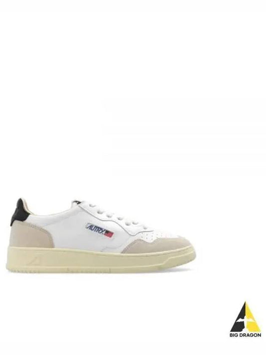 Medalist Leather Suede Black Tab Low Top Sneakers White - AUTRY - BALAAN 2