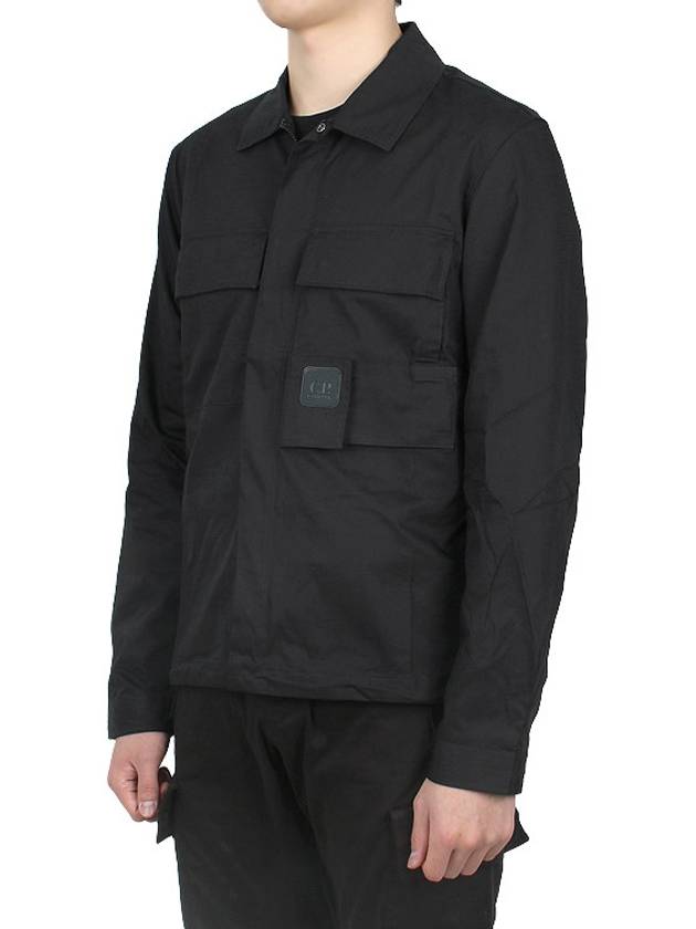 Men's Gabardine Shirt Zip Up Jacket Black - CP COMPANY - BALAAN 5