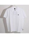 Men's Logo Patch Short Sleeve Polo Shirt White - MOOSE KNUCKLES - BALAAN 2