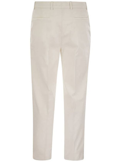 Garment-dyed Leisure Fit Trousers in American Pima Comfort Cotton with Pleats - BRUNELLO CUCINELLI - BALAAN 2