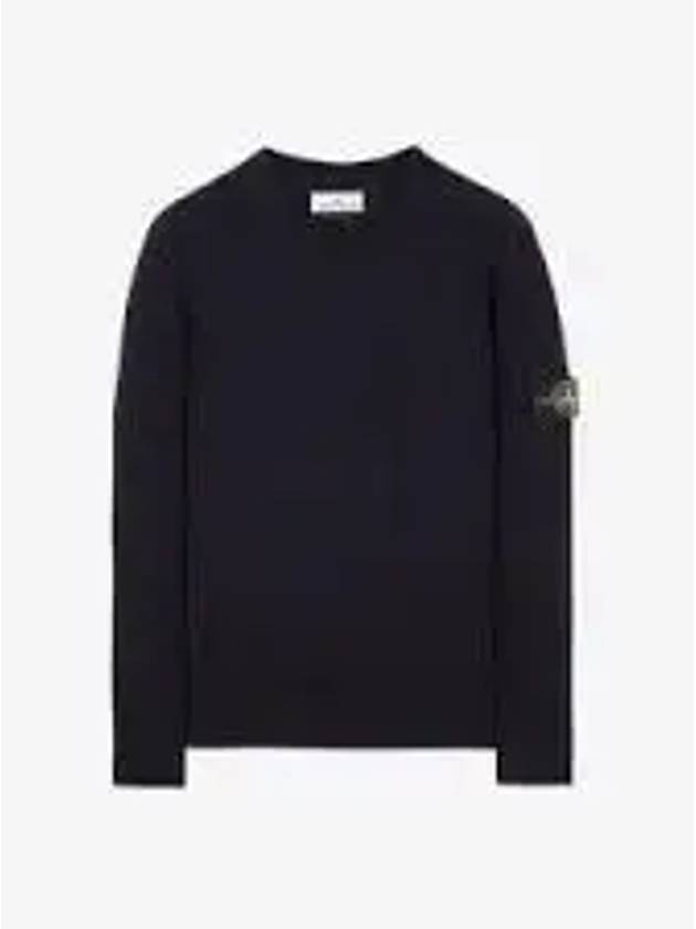 Crewneck Full Rib Wool Knit Top Melange Charcoal - STONE ISLAND - BALAAN 2