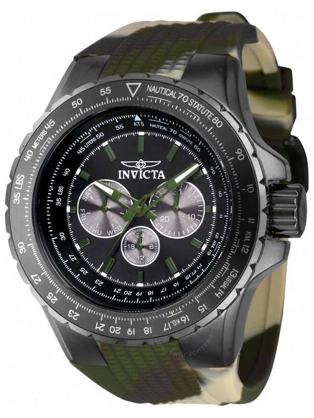 Invicta Aviator GMT Quartz Gunmetal Dial Men's Watch 39307 - INVICTA - BALAAN 1