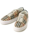 Vintage Check Cotton Low Top Sneakers Beige - BURBERRY - BALAAN 2