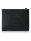 Uptown Compact Grain De Poudre Embossed Leather Halfwallet Black - SAINT LAURENT - BALAAN 4