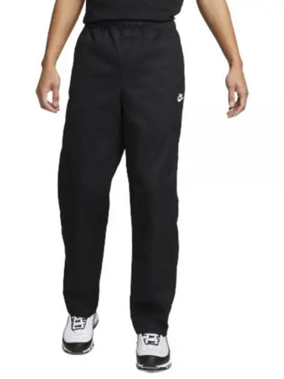 Club Woven Straight Track Pants Black - NIKE - BALAAN 2