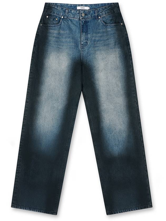 Wide Fit Black Oil Washed Denim Jeans Blue - NUAKLE - BALAAN 2