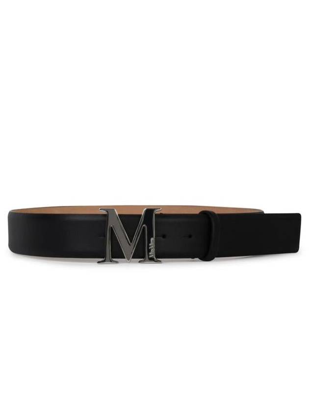 Max Mara 'Classic 40' Black Leather Belt - MAX MARA - BALAAN 1