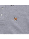 Fox Head Patch Cotton Polo Shirt Grey - MAISON KITSUNE - BALAAN 4