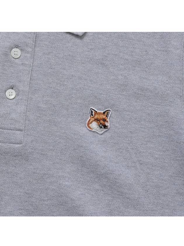 Fox Head Patch Cotton Polo Shirt Grey - MAISON KITSUNE - BALAAN 4