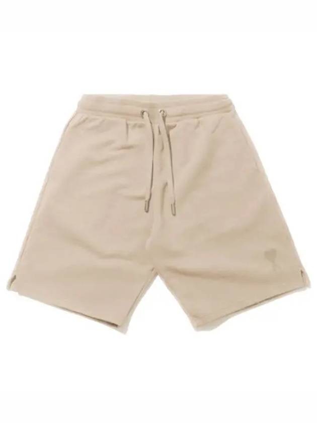 Chain Stitch Heart Logo Loopback Organic Cotton Short Pants Men s Shorts - AMI - BALAAN 1