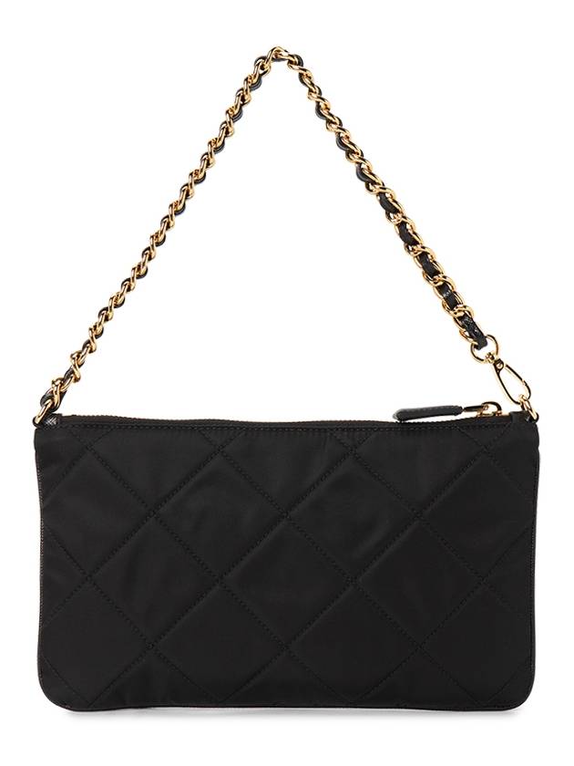 Triangle Logo Chain Pouch Black - PRADA - BALAAN 4