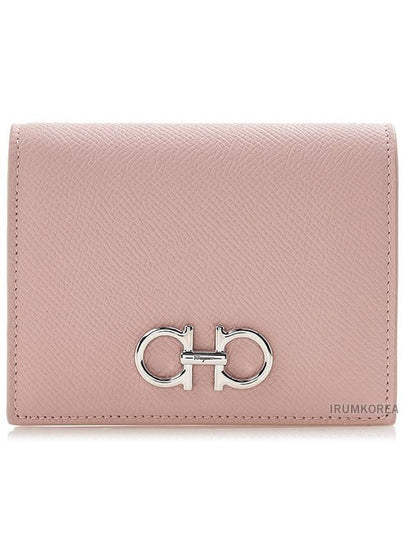 Gancini Compact Half Wallet Pink - SALVATORE FERRAGAMO - BALAAN 2