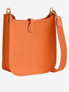 Mini Evelyn TPM 16 Orange goldplated Clemence leather Evelyn Mini B engraved - HERMES - BALAAN 3