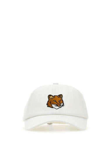 Large Fox Head 6P Ball Cap White - MAISON KITSUNE - BALAAN 1