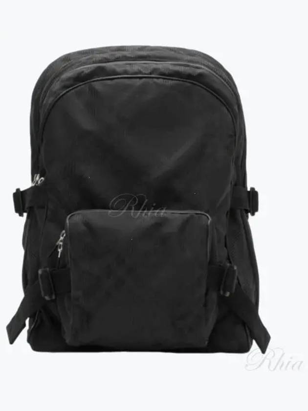 Check Print Jacquard Backpack Black - BURBERRY - BALAAN 2