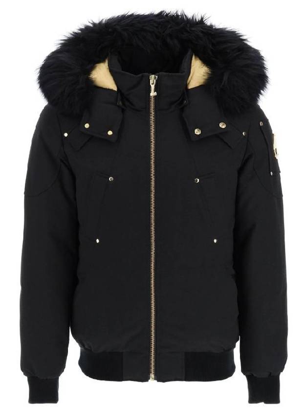 Gold Ballistic Bomber Jacket Black Fox Fur Black - MOOSE KNUCKLES - BALAAN 5