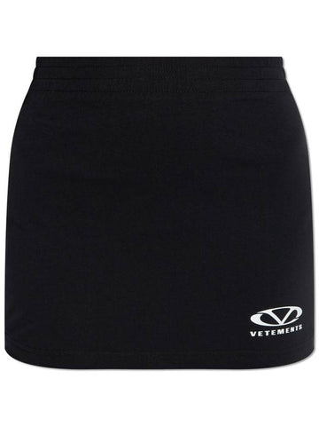 VETEMENTS Skirt With Print, Women's, Black - VETEMENTS - BALAAN 1