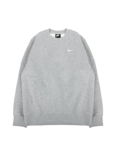 Team Club Crew Fleece Sweatshirt Light Grey - NIKE - BALAAN 1